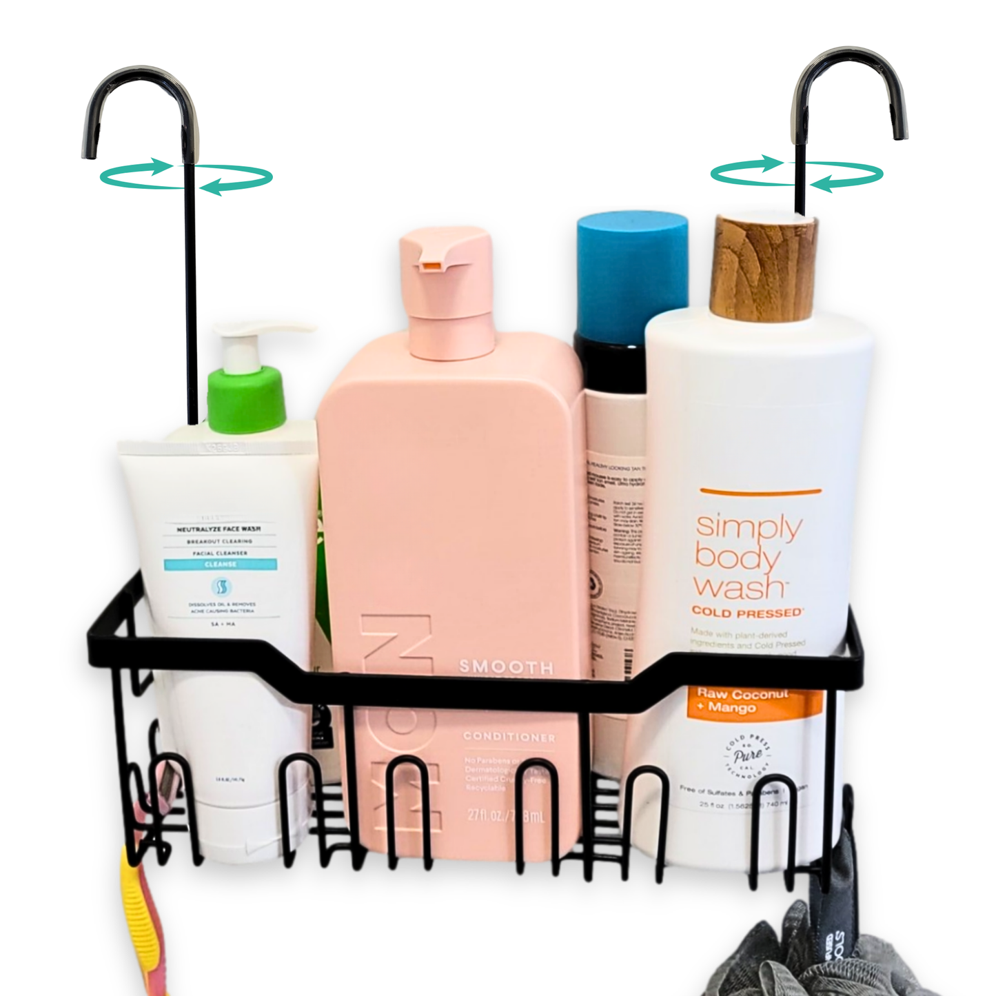 Single Tier Hanging Over the Door Shower Caddy