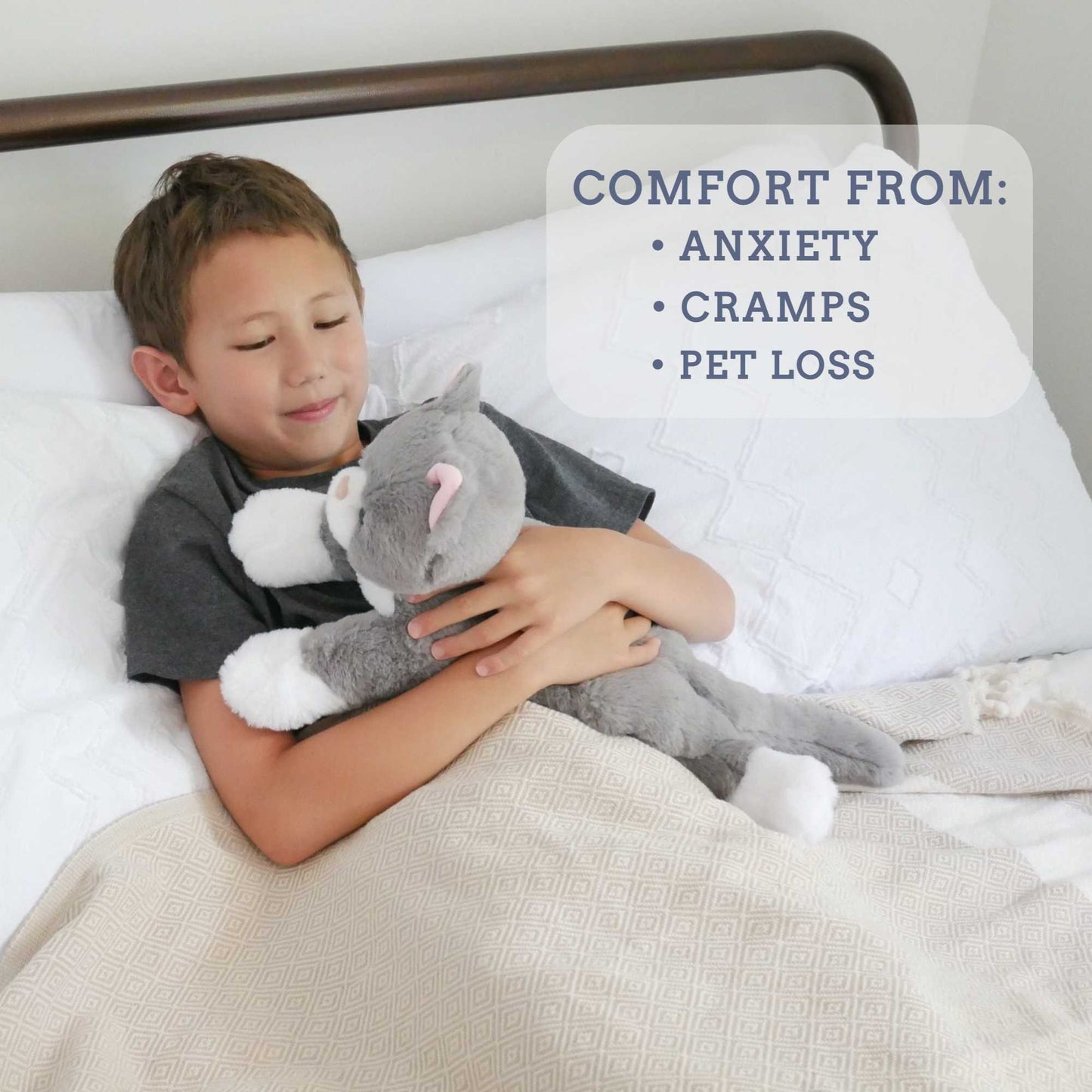 Microwavable Heating Pad Stuffed Animal Cat