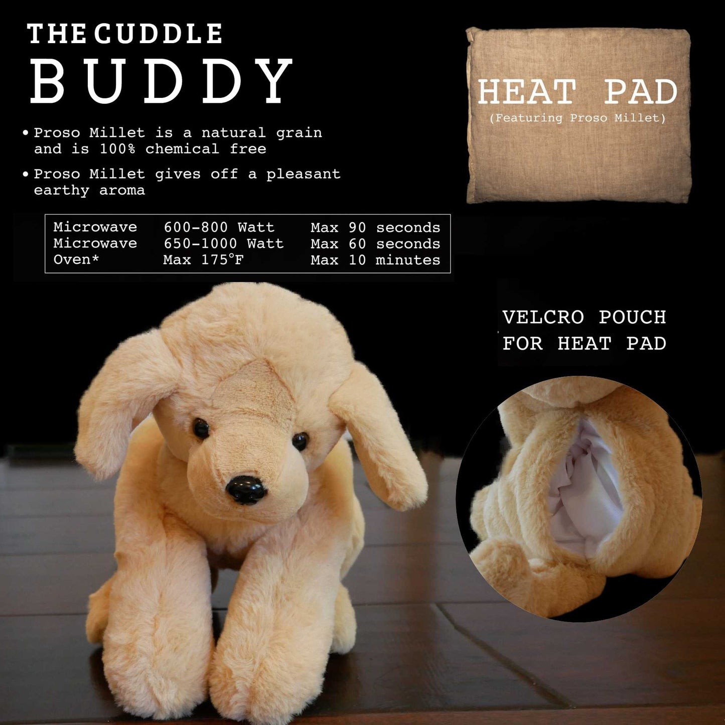Microwavable Heating Pad Stuffed Animal Dog