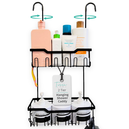 Double Tier Over the Door Hanging Shower Caddy