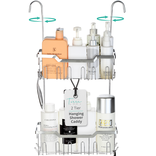Double Tier Over the Door Hanging Shower Caddy