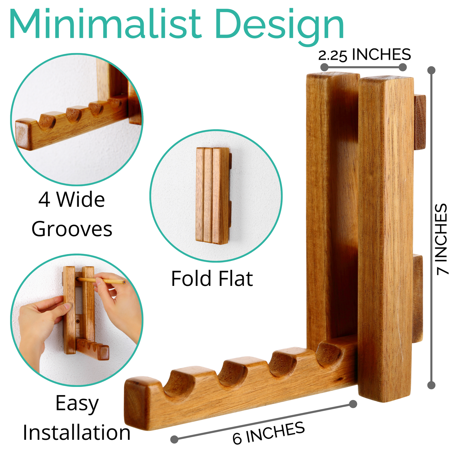 Fold Down Wood Wall Hook