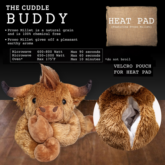 lulumaia Microwavable Highland Cow Heating Pad