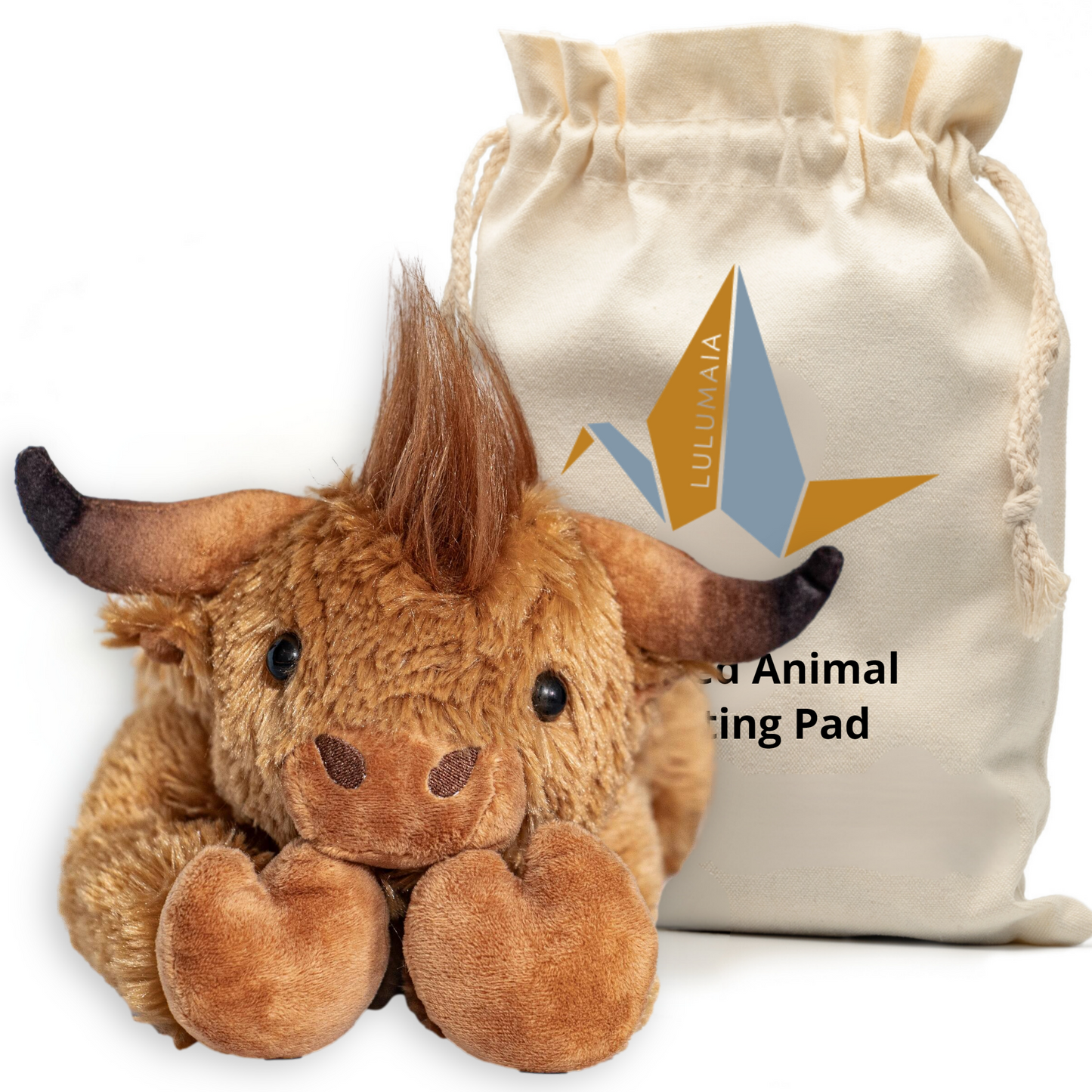 lulumaia Microwavable Highland Cow Heating Pad