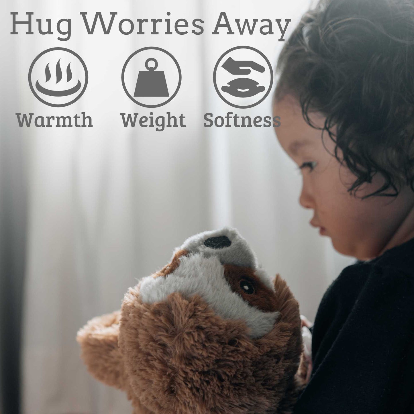 Microwavable Weighted Stuffed Animal - Soothe Anxiety with Weighted Warmth - Sloth