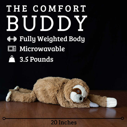 Microwavable Weighted Stuffed Animal - Soothe Anxiety with Weighted Warmth - Sloth