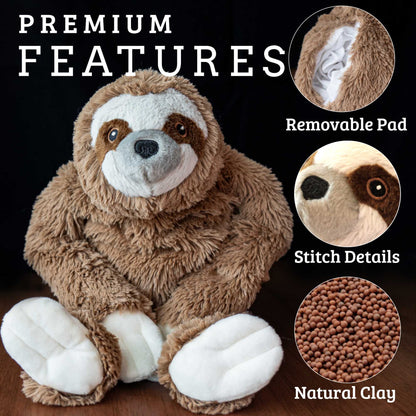 Microwavable Weighted Stuffed Animal - Soothe Anxiety with Weighted Warmth - Sloth