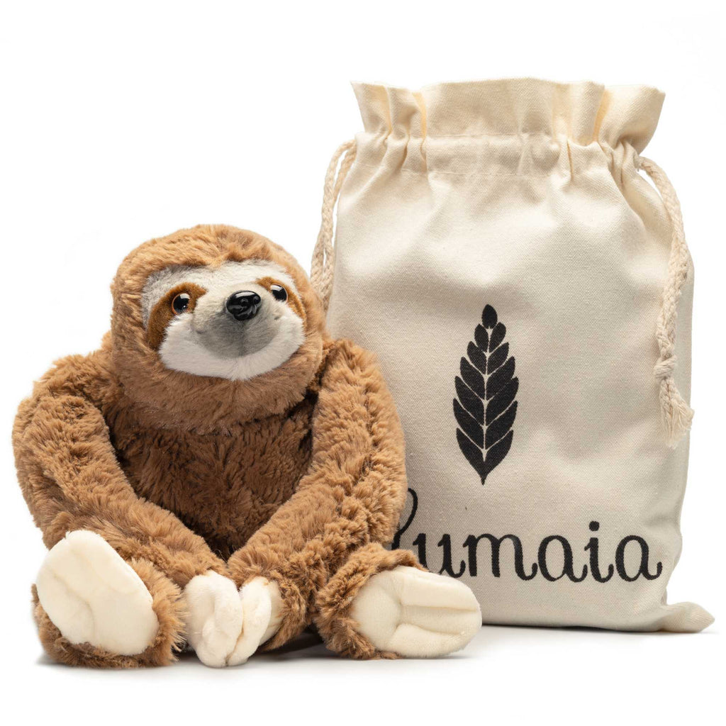 Heated Sloth Plush: A soft plush toy with a microwavable pouch for warmth.