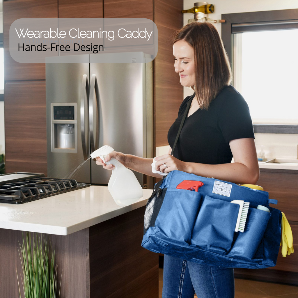 Extra-Large Wearable Cleaning Caddy, Cleaning Organizer Bag for