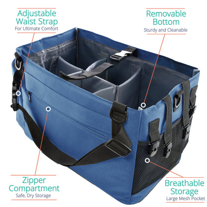 Cleaning Caddy Organizer with Handles and Waist Strap