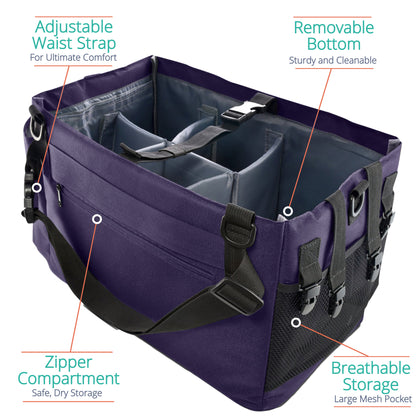 Cleaning Caddy Organizer with Handles and Waist Strap