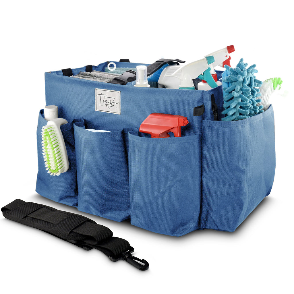 Large Cleaning Caddy, Cleaning Supplies Organiser, Cleaners Caddy Tote  Basket